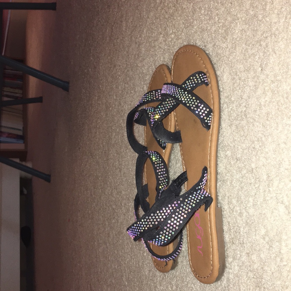 Rhinestone Flip Flops. - Picture 2 of 2